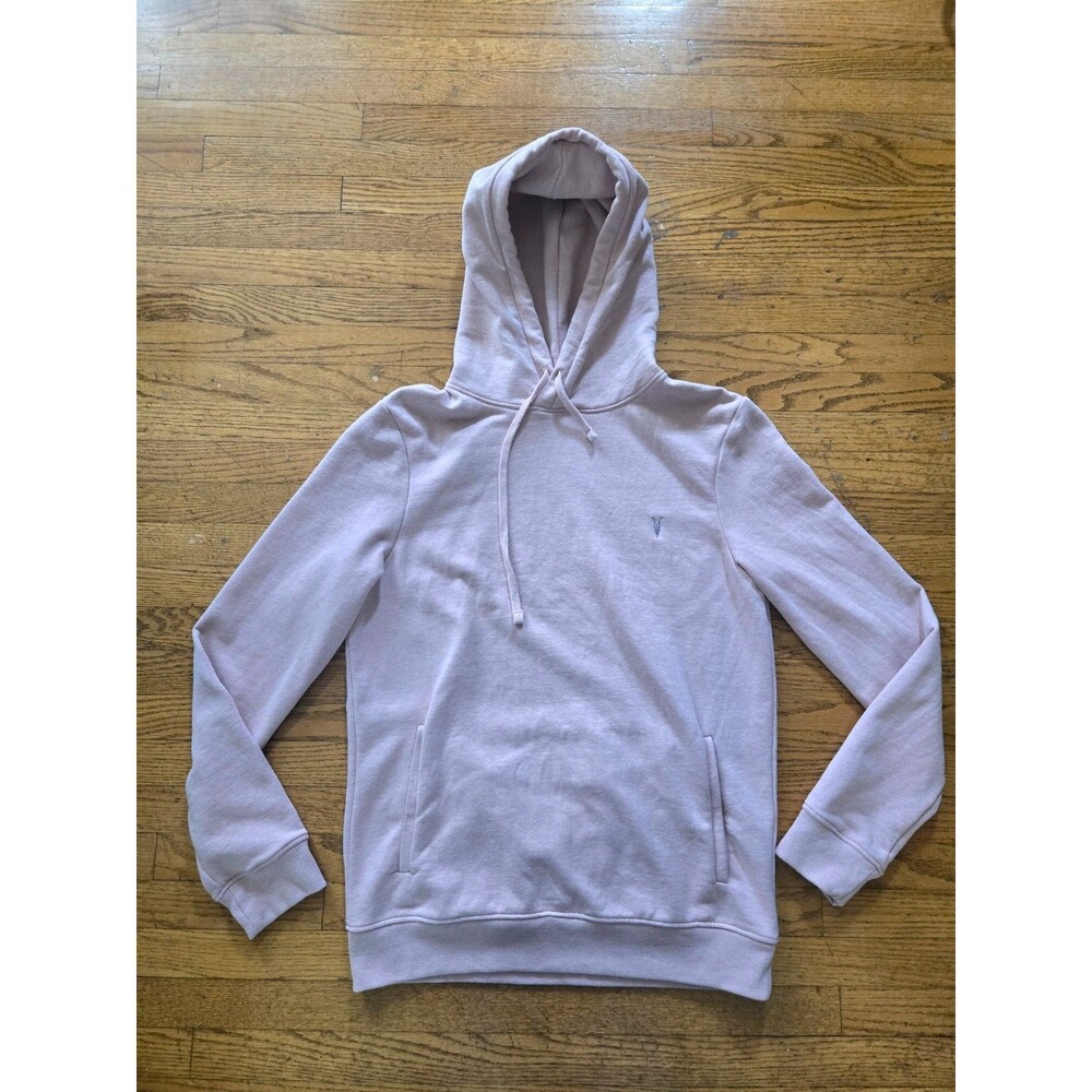 All Saints Womens Raven Oath Hooded Sweatshirt Blush Pink Size Medium Soft